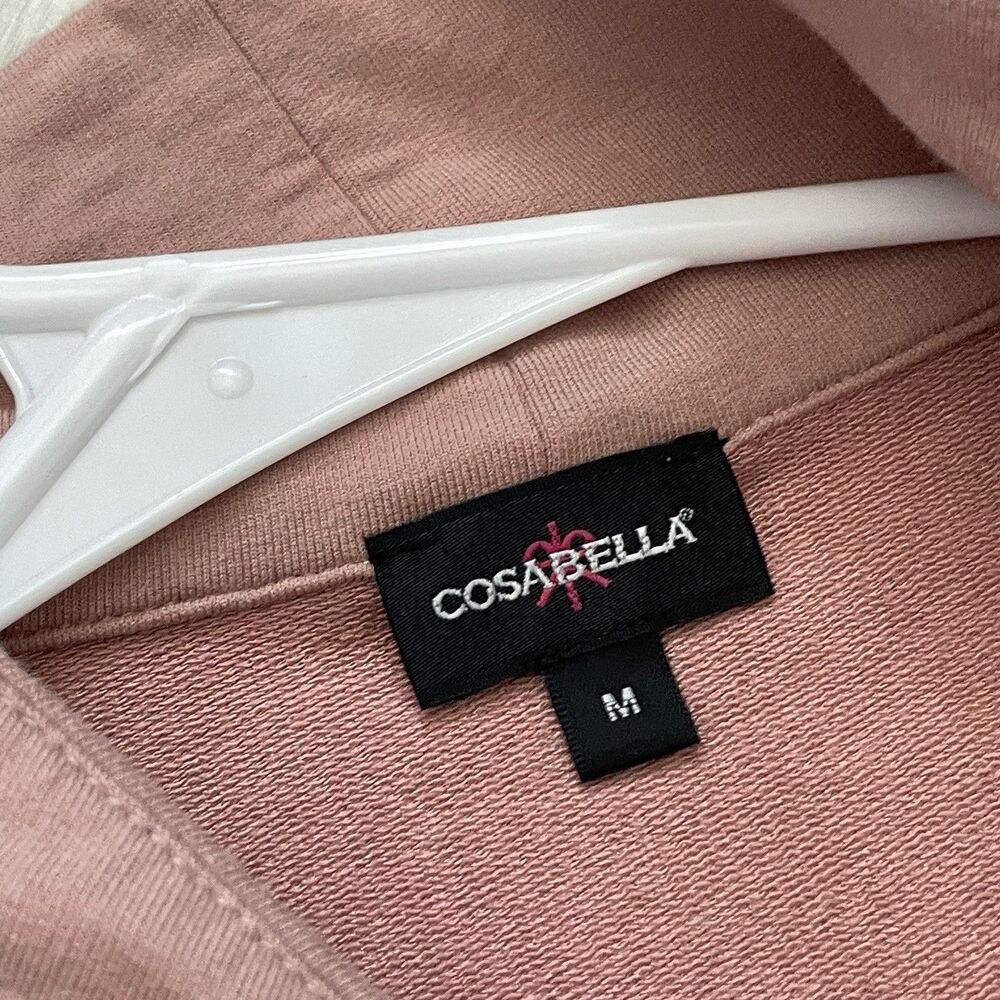 Cosabella Long Robe pima cotton blend womens Pink medium loungewear comfy winter - Picture 2 of 6